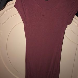 Long Scoop Neck Body Con Dress